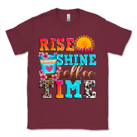 Burgundy rise and shine coffee time Classic Tee - Zillion Design Studio
