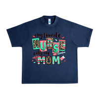 Navy my favorite nurse calls me mom Urban Heavy Tee - RanaPortraitStore