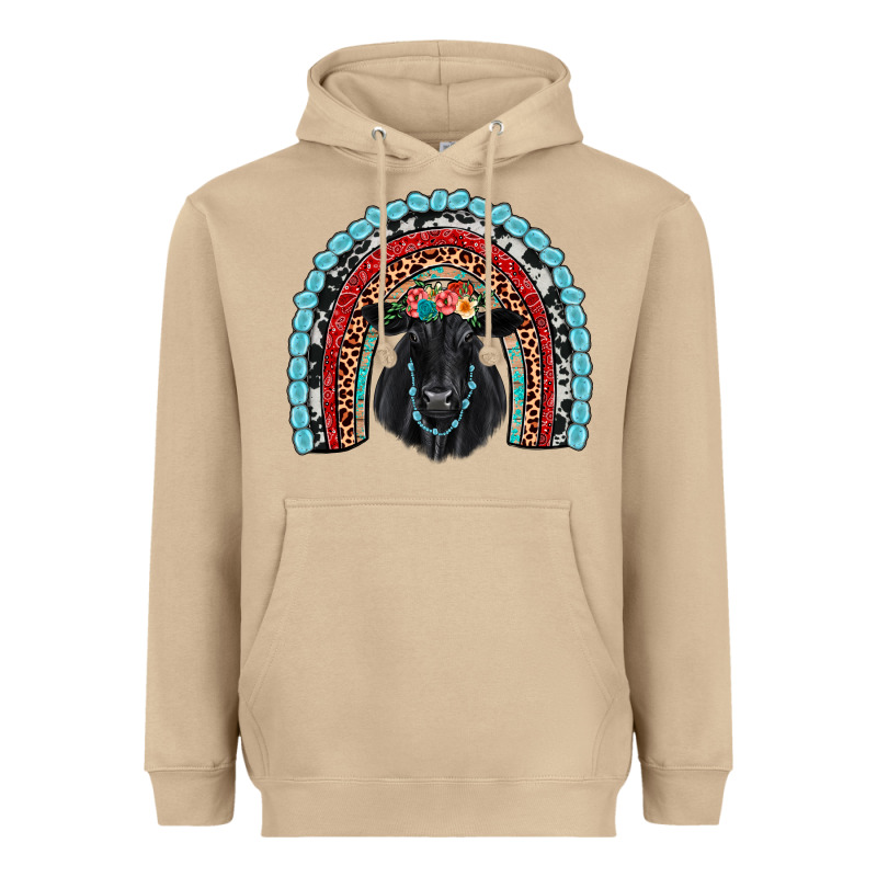 Black Angus  Rainbow Heavyweight Hoodie by JahusDesignShop | Teevron