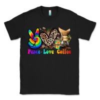 Black peace love  coffee Classic Tee - Zillion Design Studio