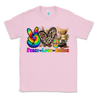 Bubblegum Pink peace love  coffee Classic Tee - Zillion Design Studio