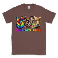 Chestnut peace love  coffee Classic Tee - Zillion Design Studio