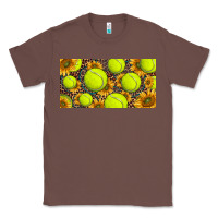 Chestnut tennis ball with sunflower and racket  licence plato Classic Tee - BarkalooDesign