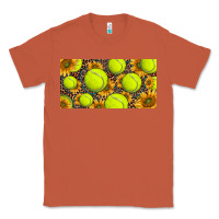 Copper tennis ball with sunflower and racket  licence plato Classic Tee - BarkalooDesign