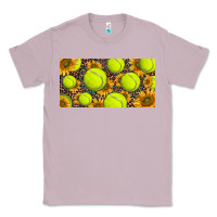 Lilac tennis ball with sunflower and racket  licence plato Classic Tee - BarkalooDesign