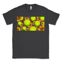 Smoke tennis ball with sunflower and racket  licence plato Classic Tee - BarkalooDesign