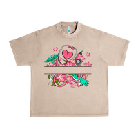 French Oak nurse flowers custom name design Urban Heavy Tee - RanaPortraitStore
