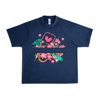 Navy nurse flowers custom name design Urban Heavy Tee - RanaPortraitStore