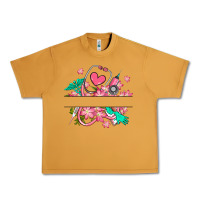 Peanut Butter nurse flowers custom name design Urban Heavy Tee - RanaPortraitStore