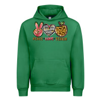 Emerald peace love teach Urban Hoodie - NancyCooperArtShop