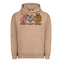 Pigment Burro peace love teach Urban Hoodie - NancyCooperArtShop