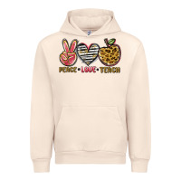 Sandshell peace love teach Urban Hoodie - NancyCooperArtShop