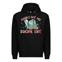 Black books are my social life Premium Hoodie - MaliasSmallBusiness