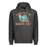 Charcoal Heather books are my social life Premium Hoodie - MaliasSmallBusiness