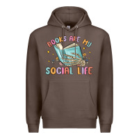 Coffee books are my social life Premium Hoodie - MaliasSmallBusiness