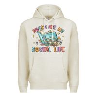 Oatmeal Heather books are my social life Premium Hoodie - MaliasSmallBusiness