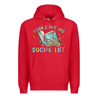 Red books are my social life Premium Hoodie - MaliasSmallBusiness