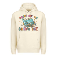 Sandshell books are my social life Premium Hoodie - MaliasSmallBusiness