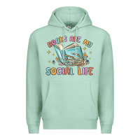 Seafoam books are my social life Premium Hoodie - MaliasSmallBusiness