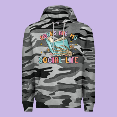 Books Are My Social Life Premium Hoodie Designed By Maliassmallbusiness