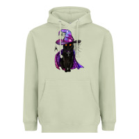 Matcha black witch cat Heavyweight Hoodie - BundleAndBundleShop