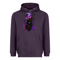 Plum black witch cat Heavyweight Hoodie - BundleAndBundleShop