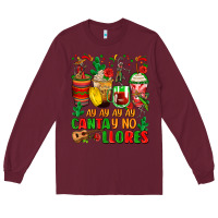Burgundy ay ay ay ay canta y no llores coffee cups Long Sleeve Tee - Zillion Design Studio