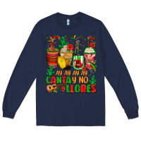 Navy ay ay ay ay canta y no llores coffee cups Long Sleeve Tee - Zillion Design Studio