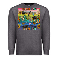 Charcoal Heather graduation seamless pattern Premium Sweatshirt - BundleAndBundleShop