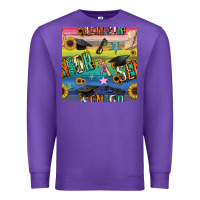 Purple graduation seamless pattern Premium Sweatshirt - BundleAndBundleShop