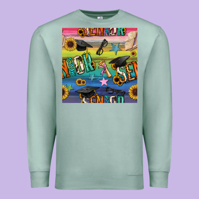 Graduation Seamless Pattern Premium Sweatshirt Designed By Bundleandbundleshop