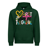 Forest Green my first day of 1st grade Urban Hoodie - NancyCooperArtShop