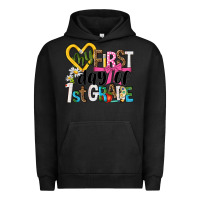 Pigment Black my first day of 1st grade Urban Hoodie - NancyCooperArtShop
