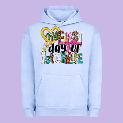 My First Day Of 1st Grade Urban Hoodie Designed By Nancycooperartshop