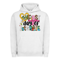 Pigment Lunar Rock my first day of 1st grade Urban Hoodie - NancyCooperArtShop