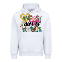 White my first day of 1st grade Urban Hoodie - NancyCooperArtShop