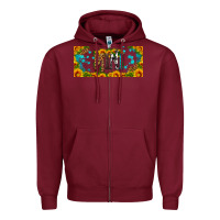 Burgundy mini sunflower libbey cup Zipper Hoodie - HRA Design Shop