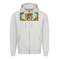 Dove Grey mini sunflower libbey cup Zipper Hoodie - HRA Design Shop