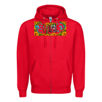 Red mini sunflower libbey cup Zipper Hoodie - HRA Design Shop