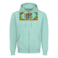 Seafoam mini sunflower libbey cup Zipper Hoodie - HRA Design Shop