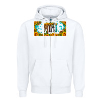 White mini sunflower libbey cup Zipper Hoodie - HRA Design Shop