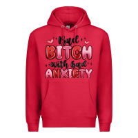 Cardinal bad bitch with bad anxiety Premium Hoodie - MaliasSmallBusiness