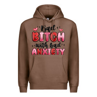 Chestnut bad bitch with bad anxiety Premium Hoodie - MaliasSmallBusiness