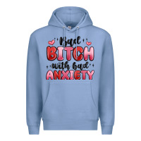 Colony Blue bad bitch with bad anxiety Premium Hoodie - MaliasSmallBusiness