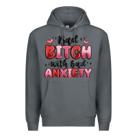 Rock bad bitch with bad anxiety Premium Hoodie - MaliasSmallBusiness