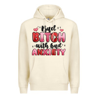 Sandshell bad bitch with bad anxiety Premium Hoodie - MaliasSmallBusiness