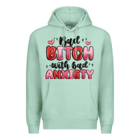 Seafoam bad bitch with bad anxiety Premium Hoodie - MaliasSmallBusiness