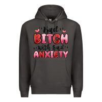 Smoke bad bitch with bad anxiety Premium Hoodie - MaliasSmallBusiness