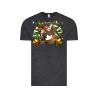 Vintage Black christmas donkey candy house Vintage Tee - BarkalooDesign