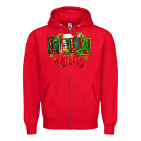 Red Christmas lala claus Zipper Hoodie - FaDigitalArtStudio